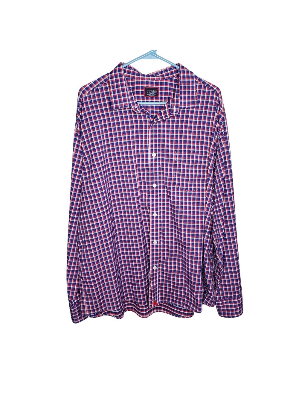 Untuckit XXL Relaxed Fit Stuhlmuller Performance Long Sleeve Button Down Shirt